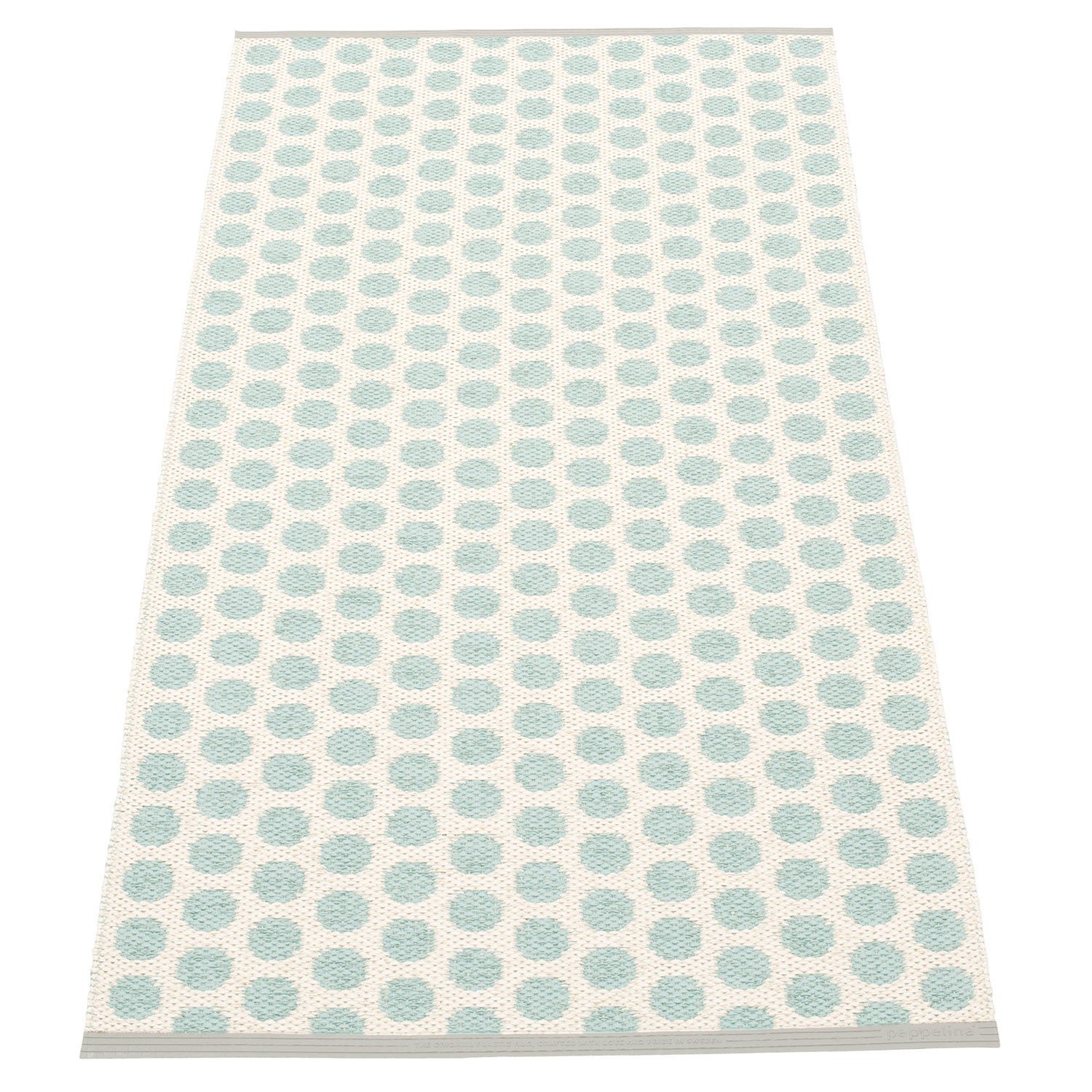 Pappelina, Noa matto 70x150 cm pale turquoise / vanilla / warm grey stripe