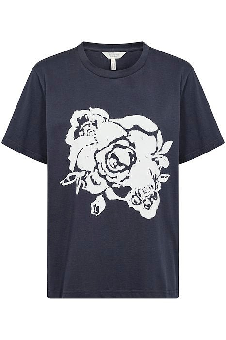 Part Two naisten t-paita, NAHIDPW TS Navy Rose Print