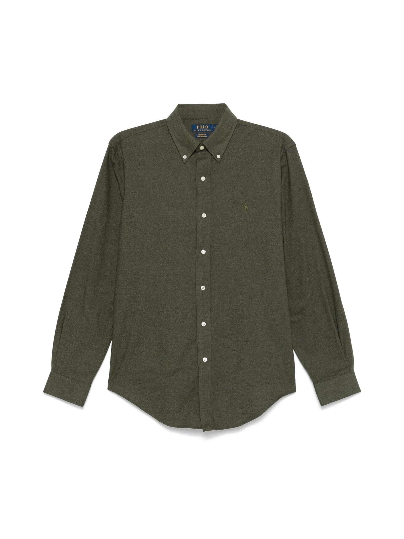 Polo Ralph Lauren Miesten Kauluspaita, CUSTOM FIT PERFORMANCE TWILL SHIRT Armeijanvihreä