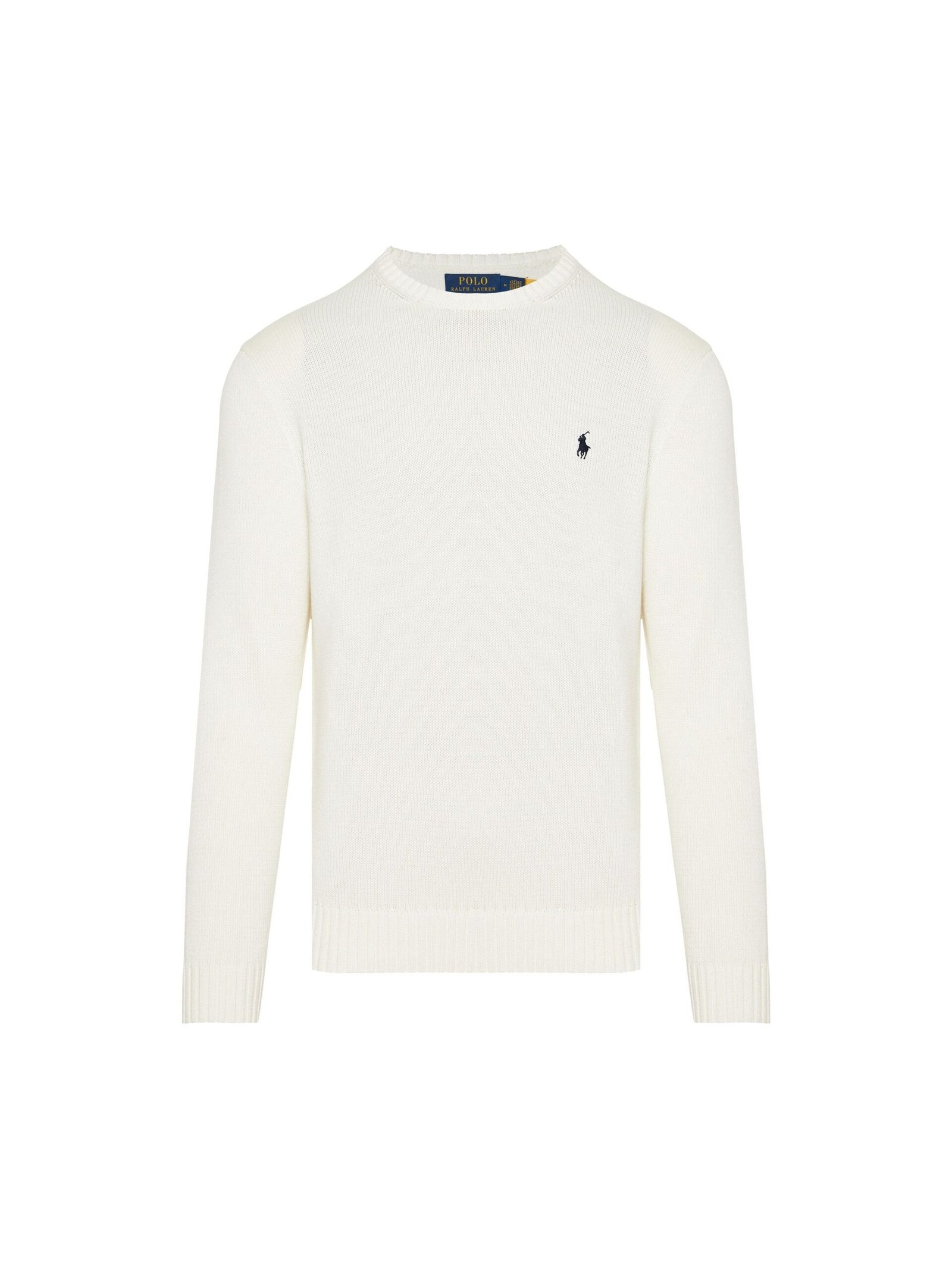 Polo Ralph Lauren Miesten Neulepusero, LONG SLEEVE-SWEATER Valkoinen
