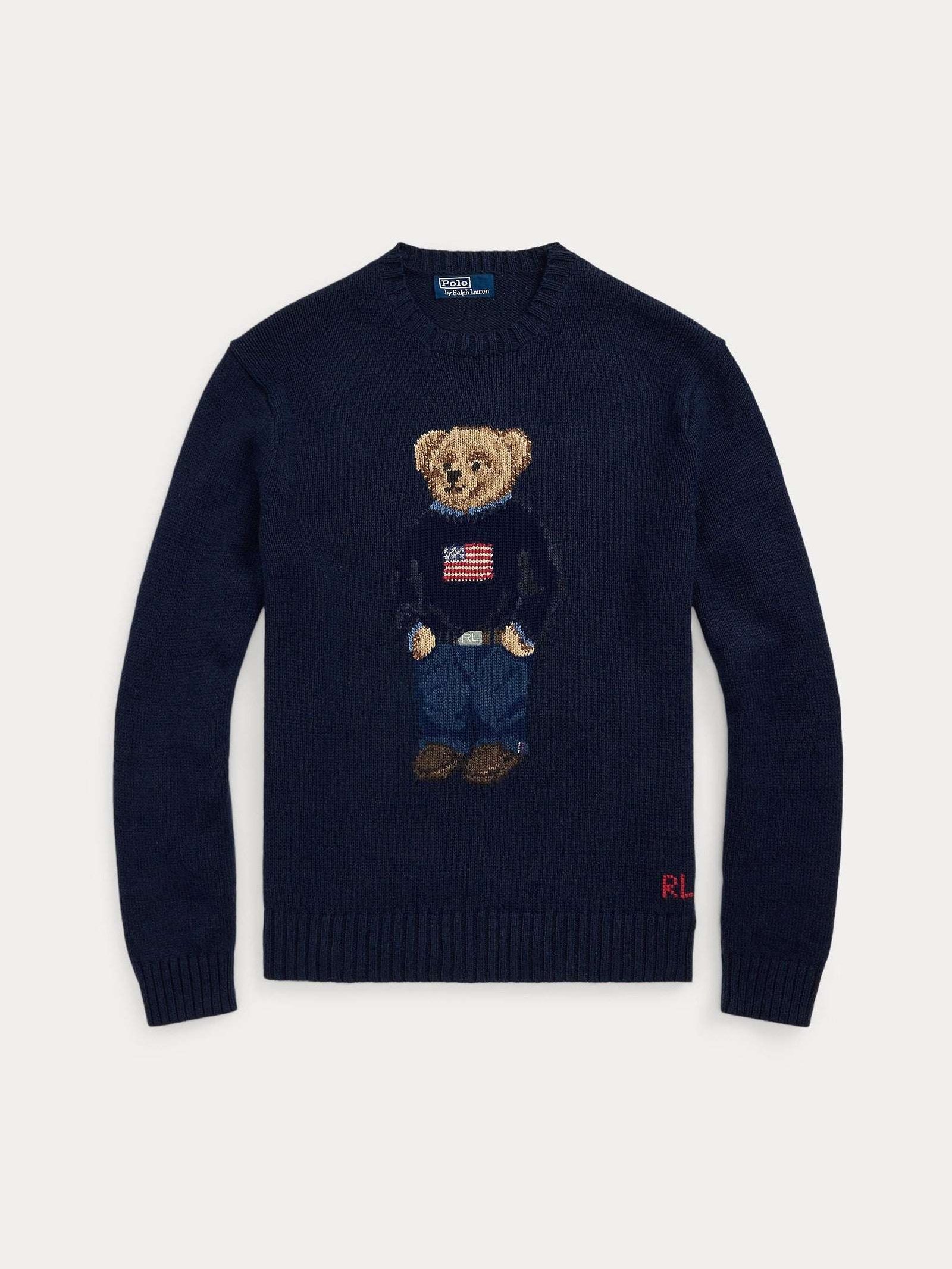 Polo Ralph Lauren unisex neulepusero Polo Bear, Tummansininen