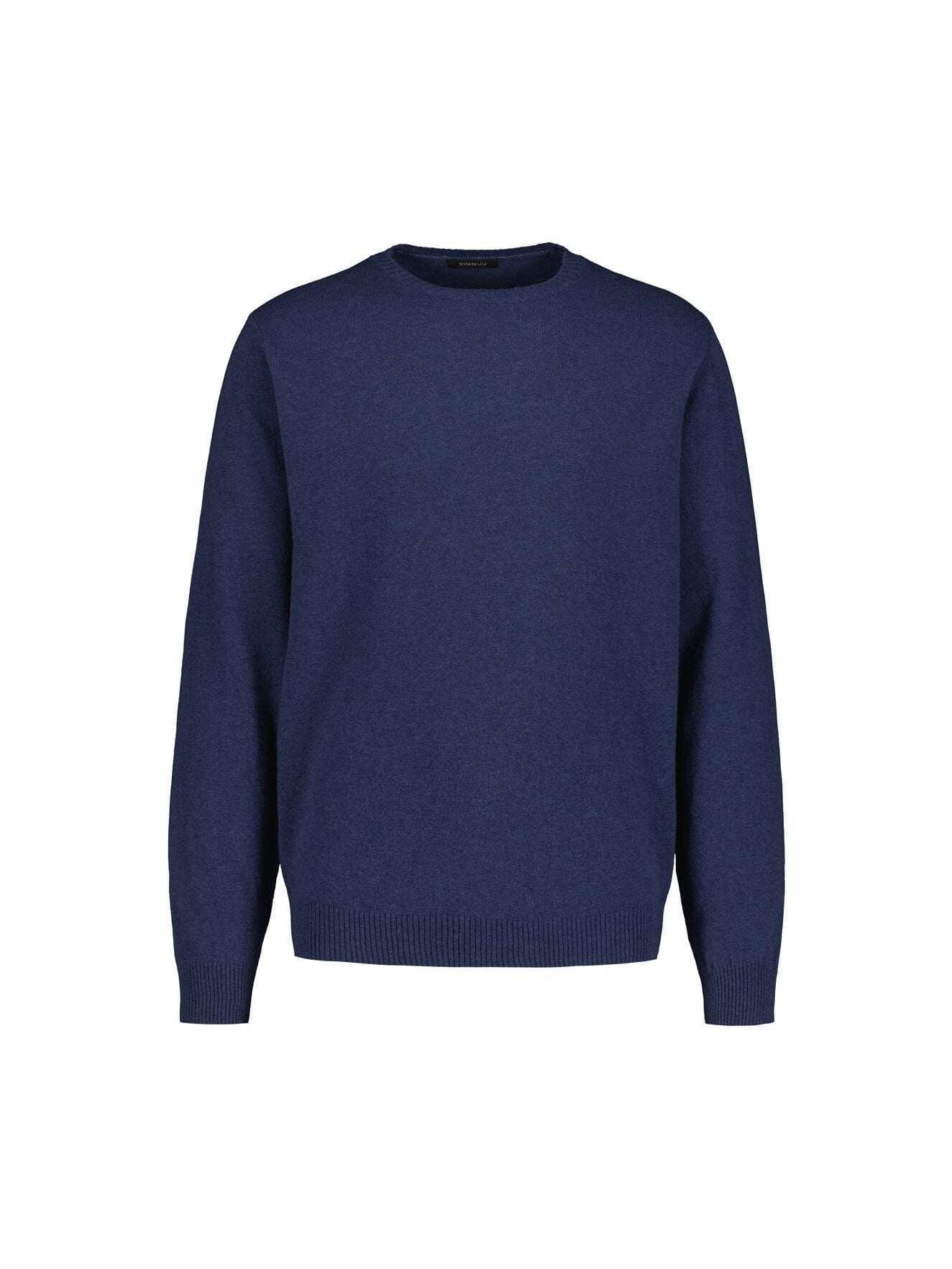 Sinnuu Miesten Neule CREW FINE MERINO WOOL MADE IN ITALY Indigo
