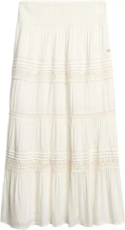 Superdry naisten hame, Ibiza Lace Mix Maxi Skirt Valkoinen