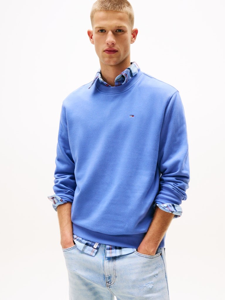 Tommy Jeans Miesten Collegepaita, REG S FLAG CREW Sininen