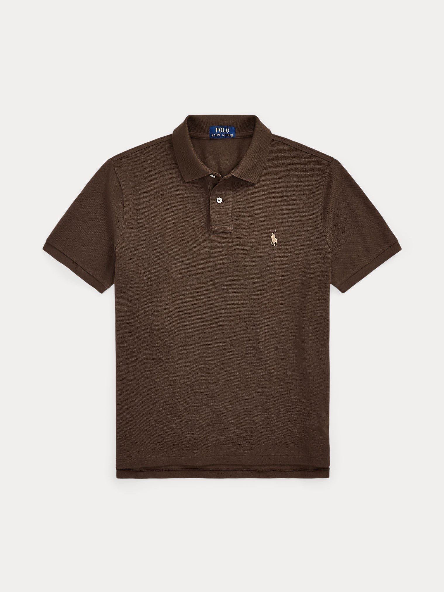 Polo Ralph Lauren miesten pikeepaita POLO PIKEE CUSTOM SLIM, tummanruskea