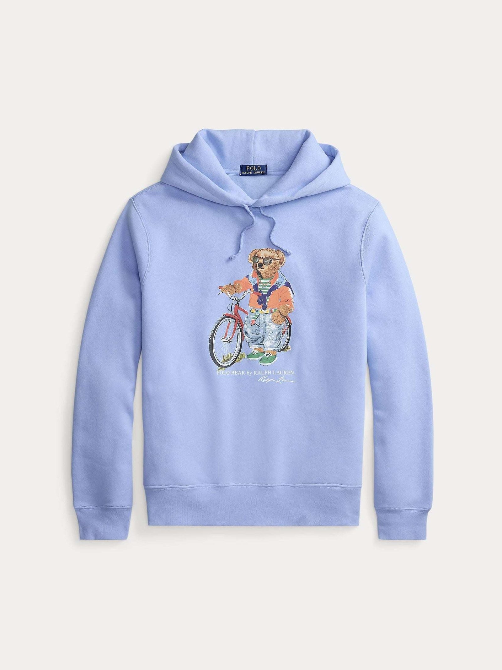 Polo Ralph Lauren miesten huppari Summer Bear Knit Hoodie, vaaleansininen