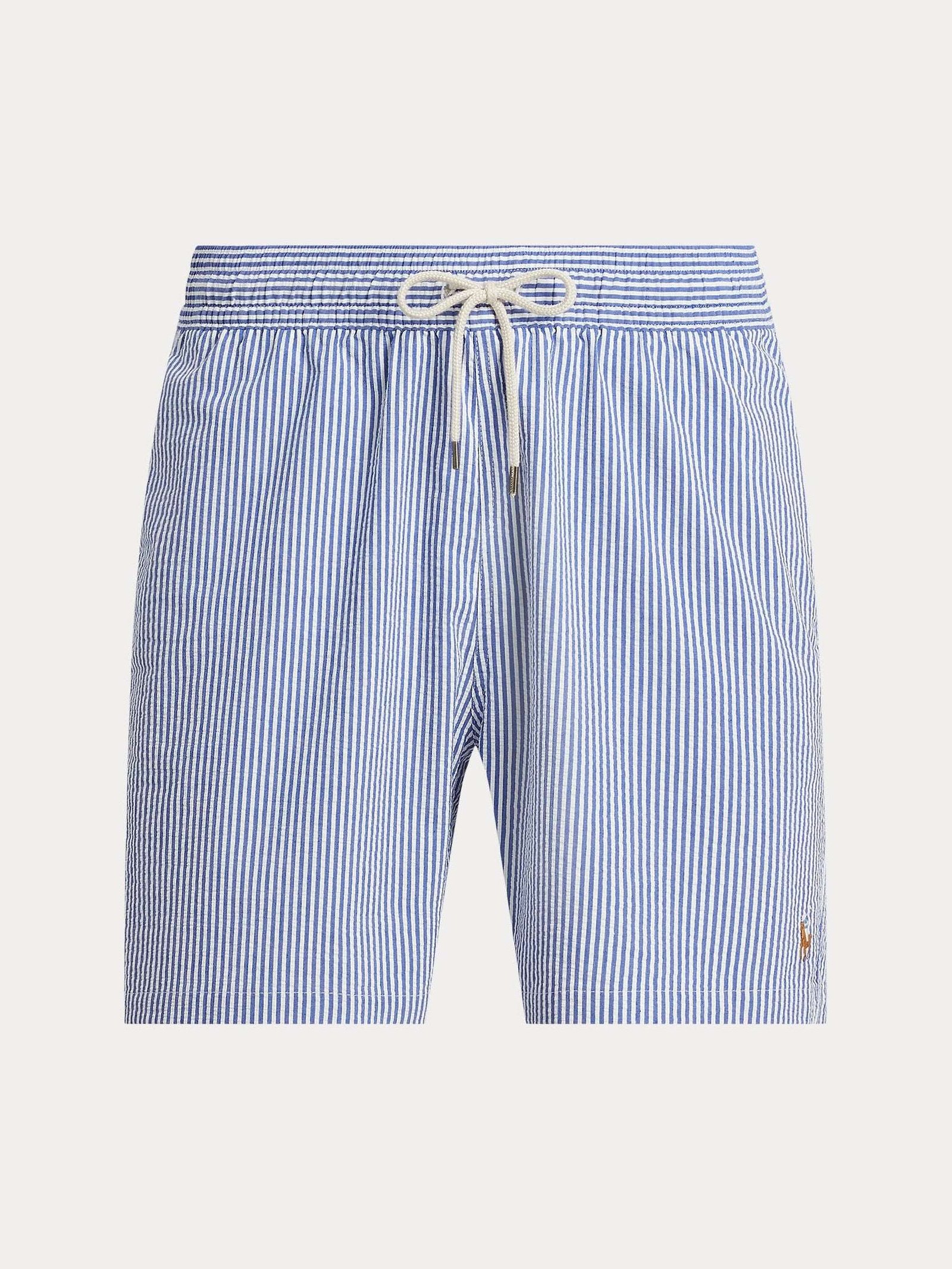 Polo Ralph Lauren miesten uimashortsit Traveler Mid Trunk, raidallinen sininen