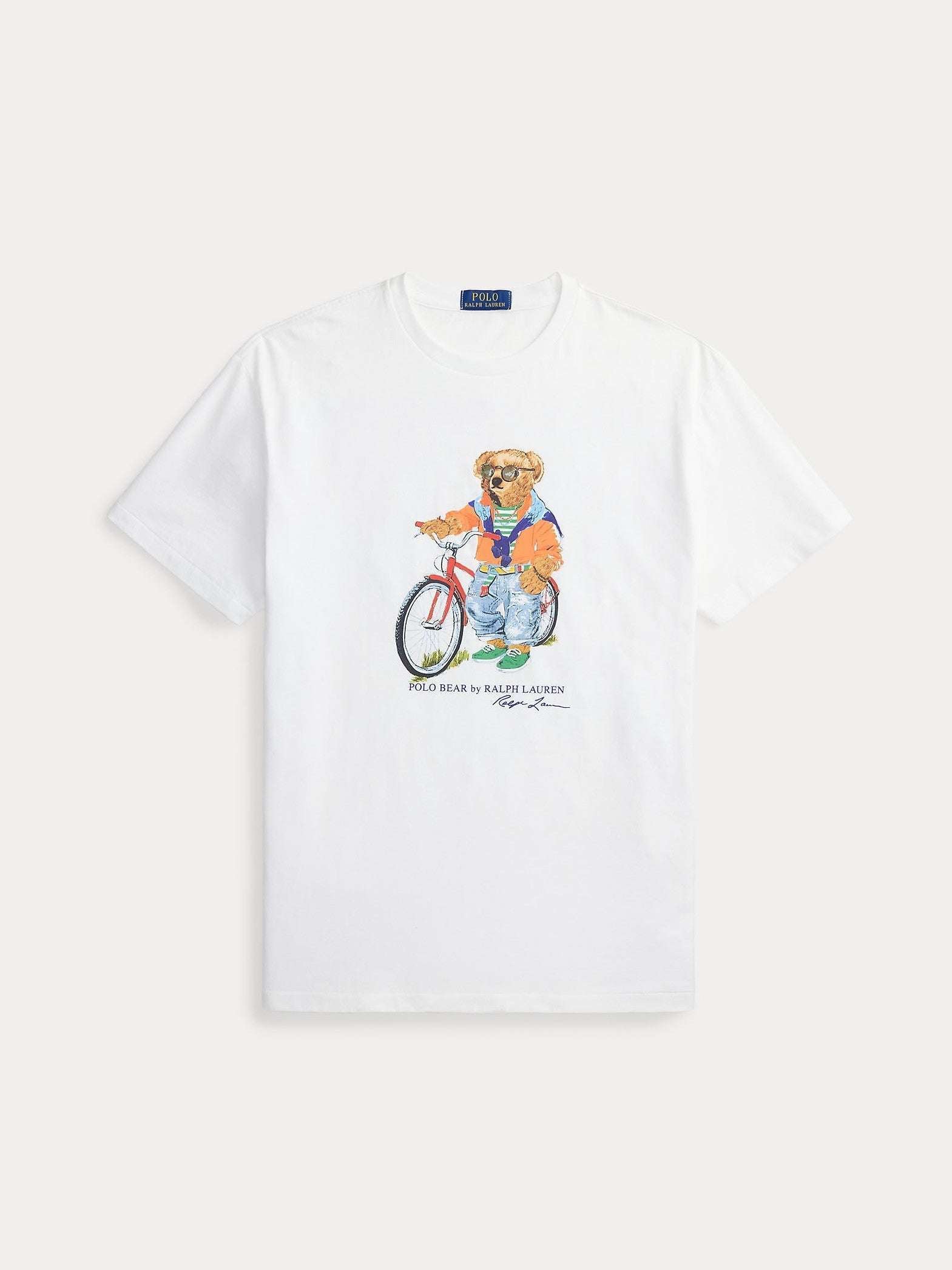 Polo Ralph Lauren miesten T-paidat Polo Bear Knit-T-Shirt, valkoinen