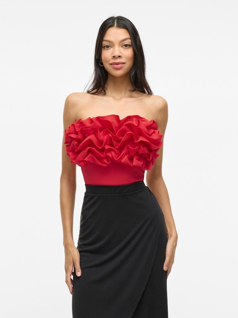 Vila naisten body VITOVE S/L Bodystocking, punainen