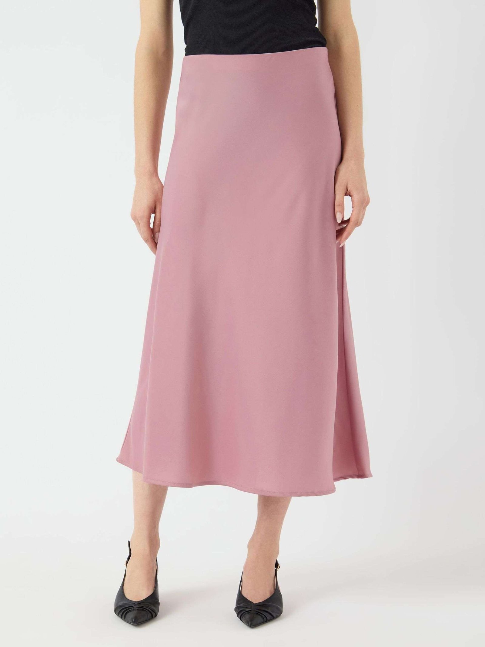 Y.A.S hame, YASPELLA HW MIDI SKIRT Vaaleanpunainen