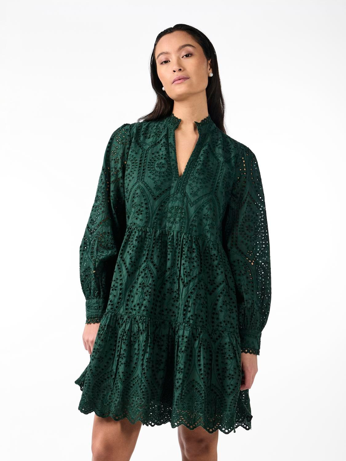 Y.A.S Naisten Mekko YASHOLI LS DRESS S Tummanvihreä