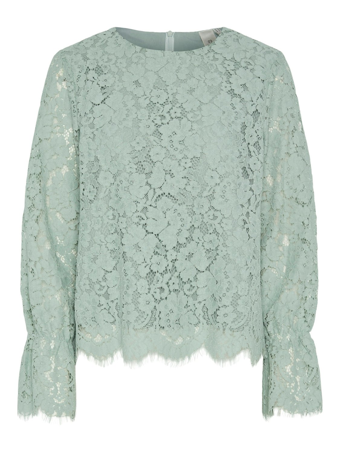 Y.A.S naisten paita, YASPERLA LS LACE TOP S Vaaleanvihreä