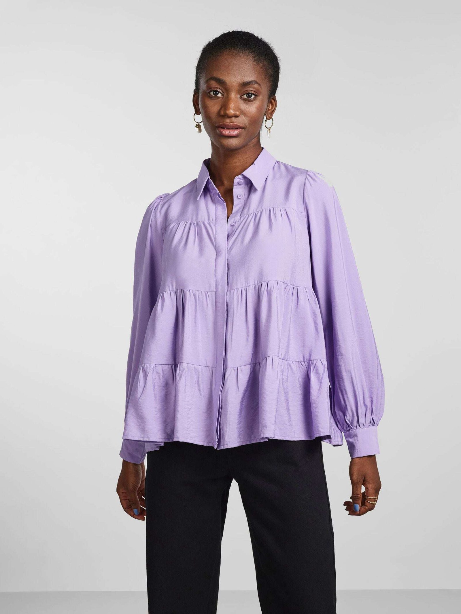 Y.A.S NAISTEN PUSERO YASPALA LS SHIRT S. NOOS Vaalea Lila