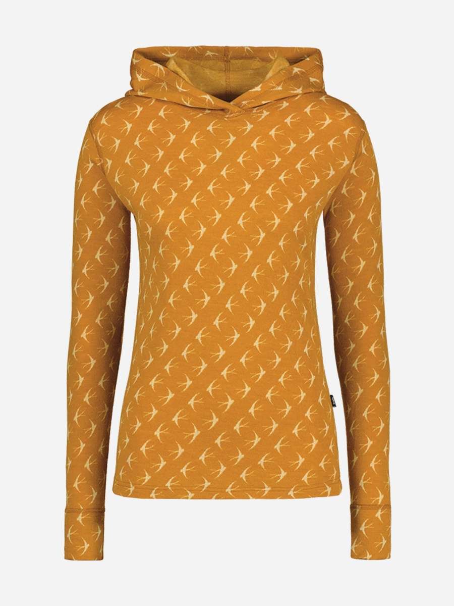 Svala Merino Design naisten huppari, Pääsky Okra/valkoinen 50+