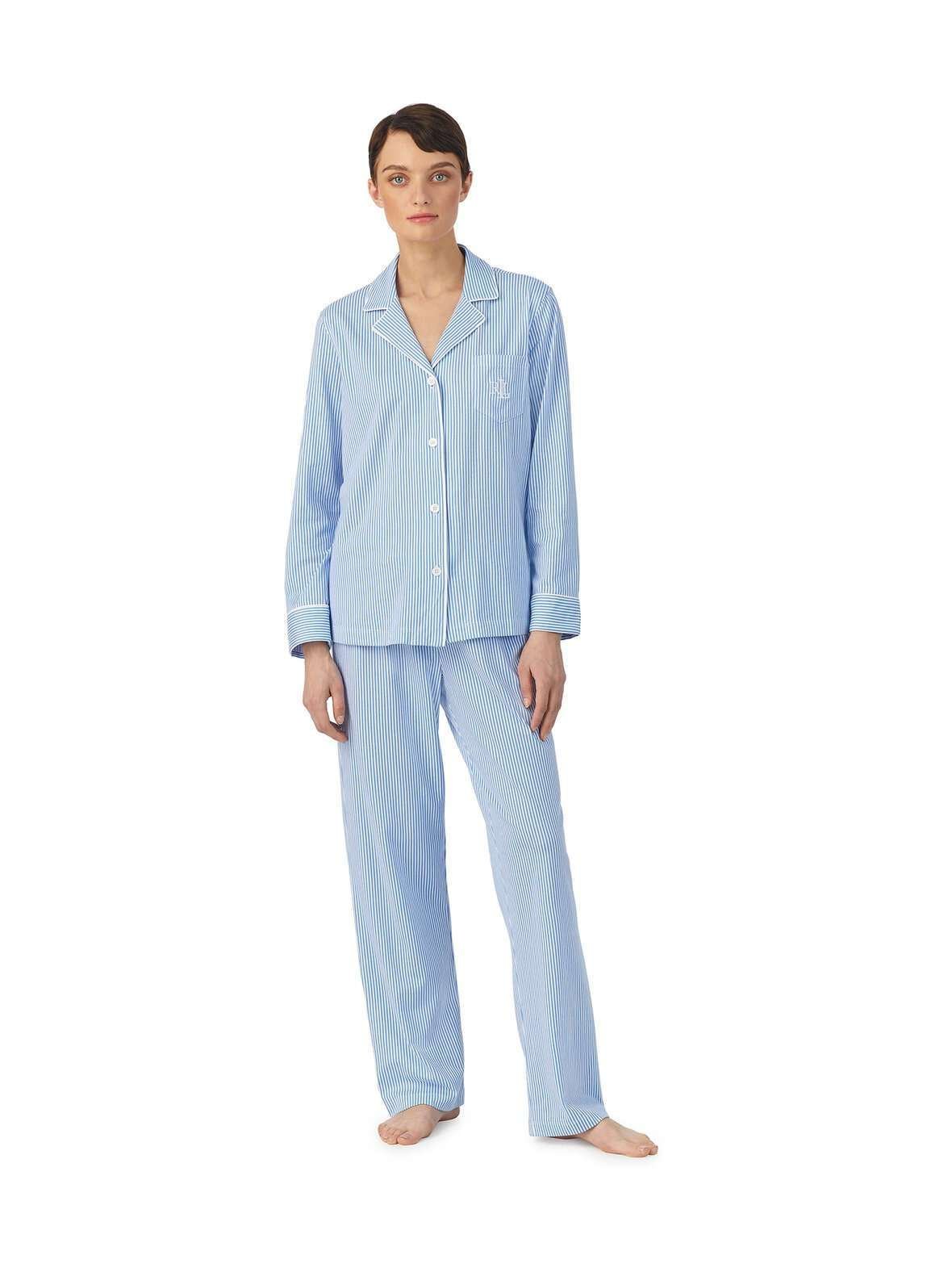 Notch collar long -pyjama 2-osainen