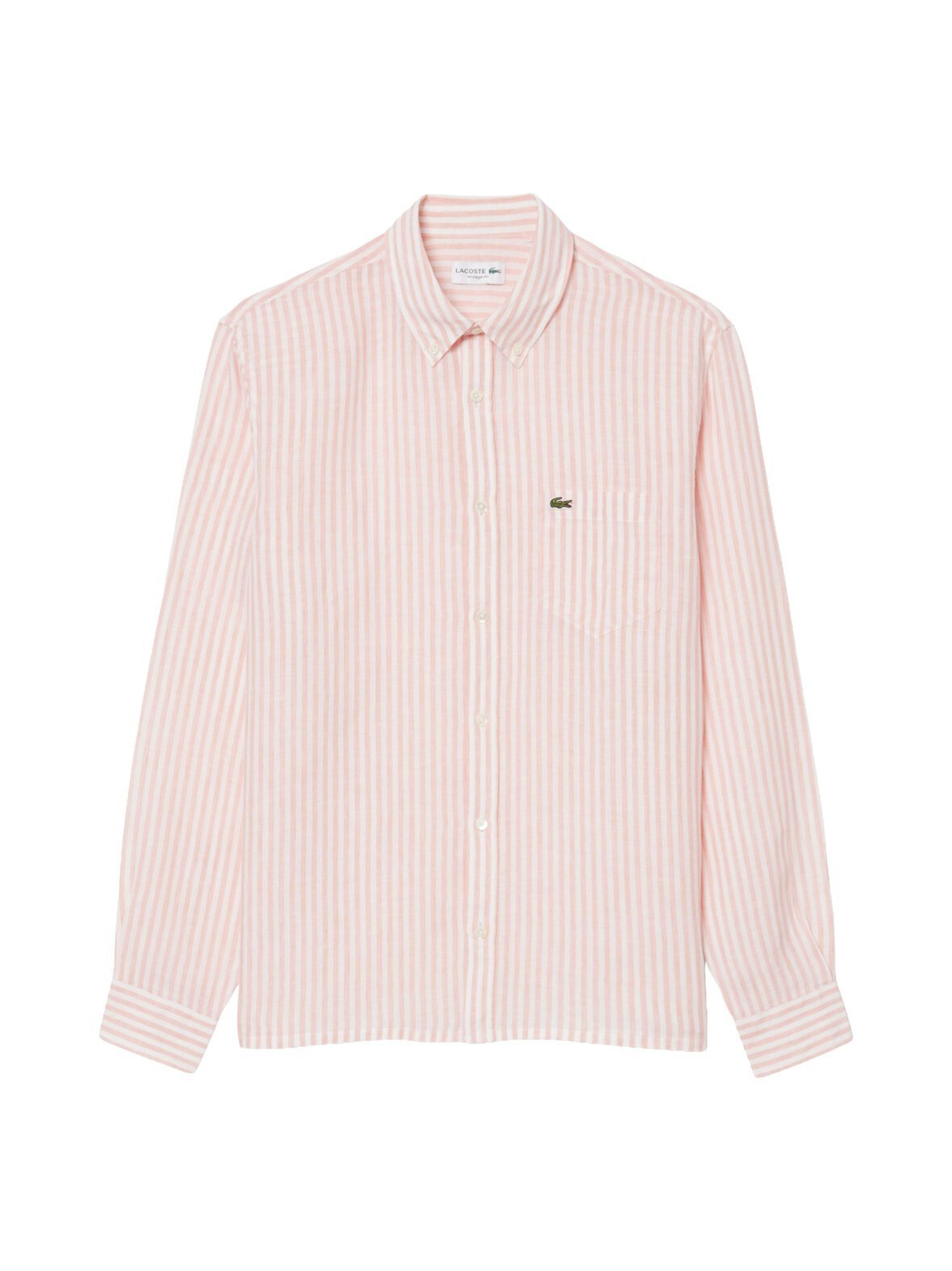 Casual regular fit -pellavakauluspaita