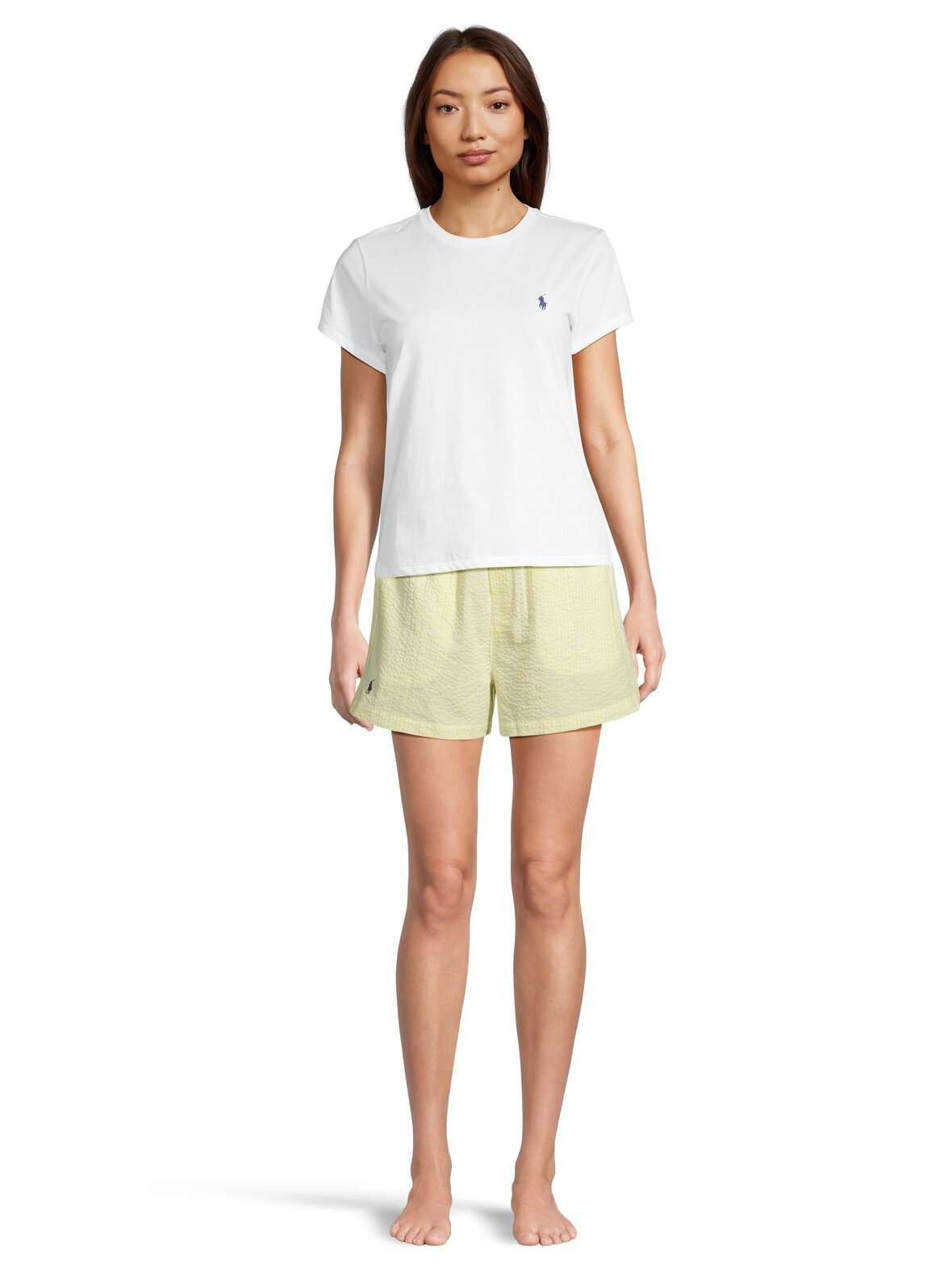 Seersucker boxer logo -pyjamashortsit