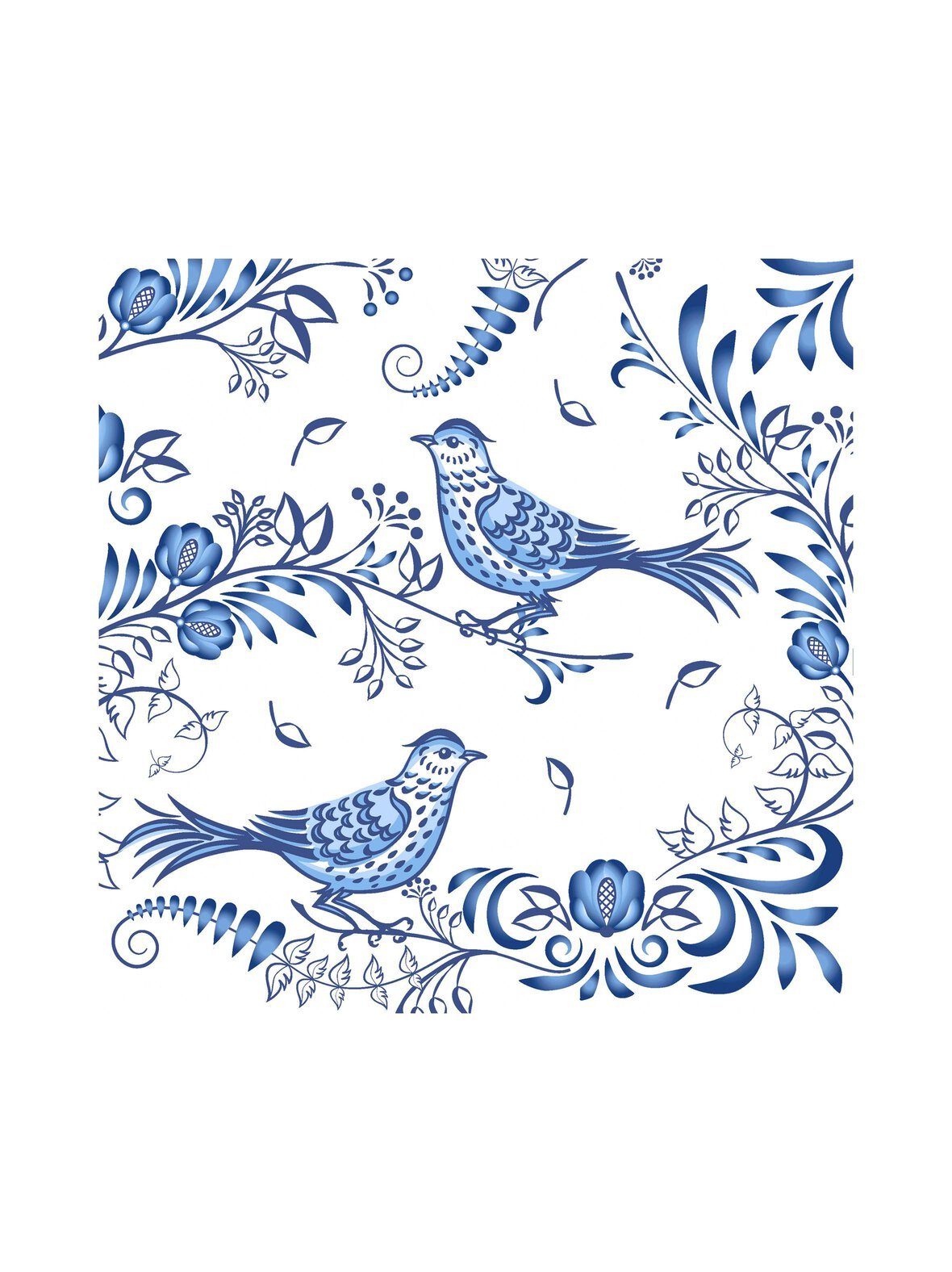 Porcelain bird -lautasliina 20 kpl