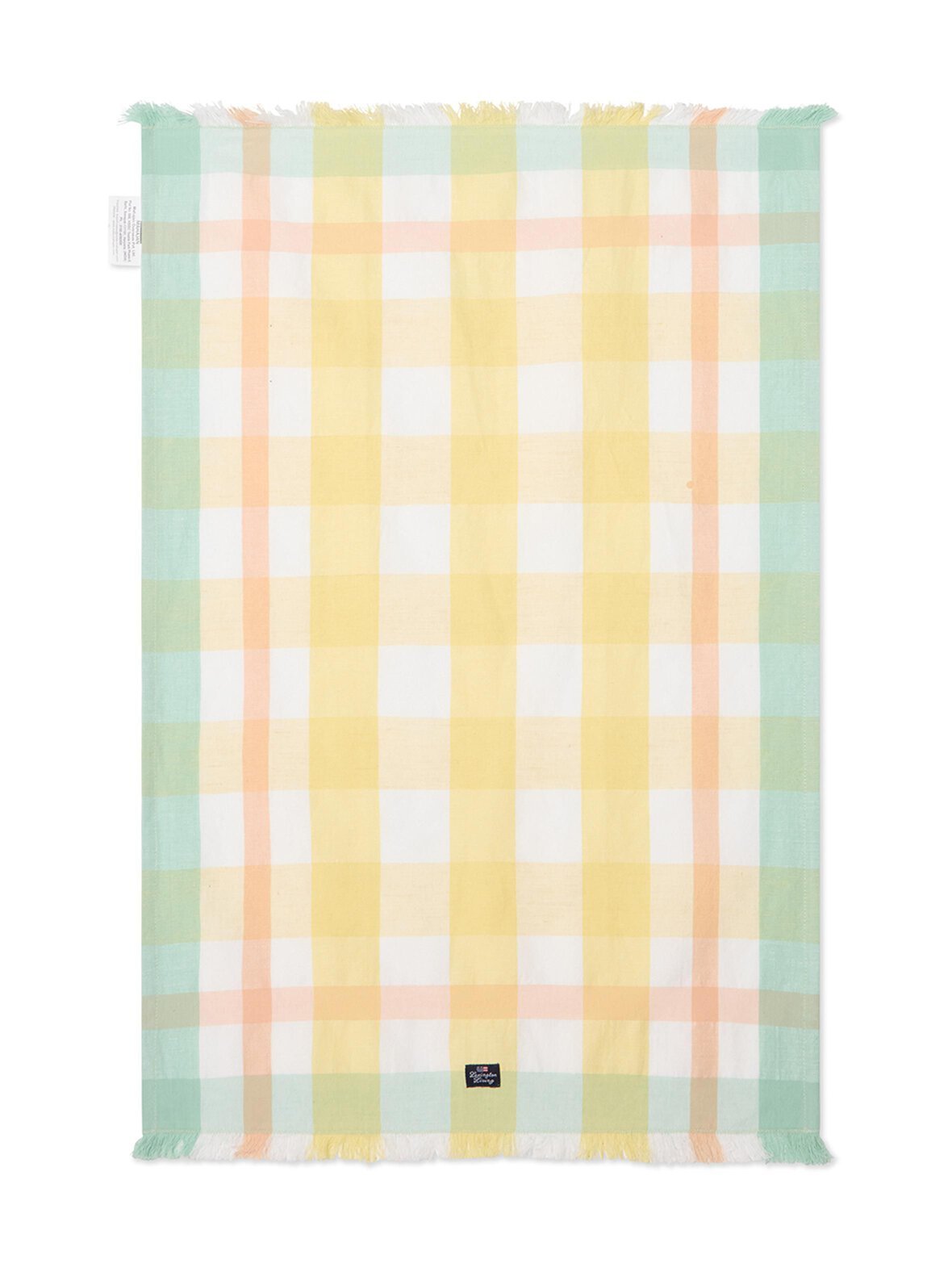 Checked linen/cotton -keittiöpyyhe 50 x 70 cm