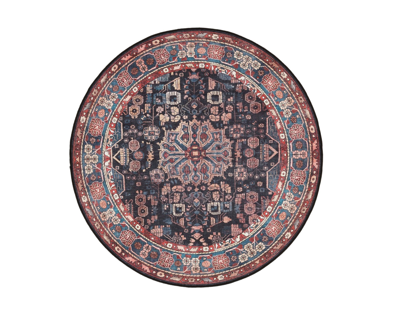 Rugvista Essential Galaxy Oriental matto ø 160 cm sininen / musta
