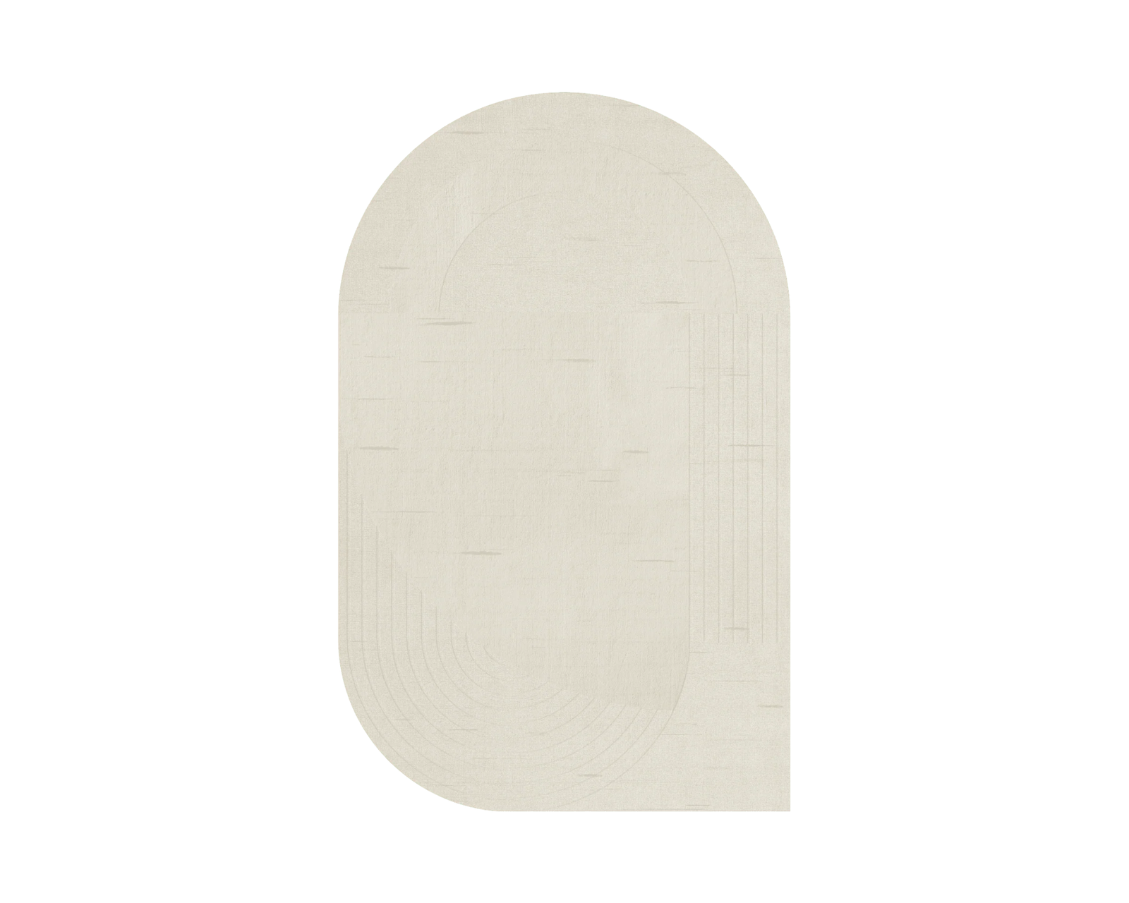 Layered Circular villamatto 180 x 270 cm Bone White
