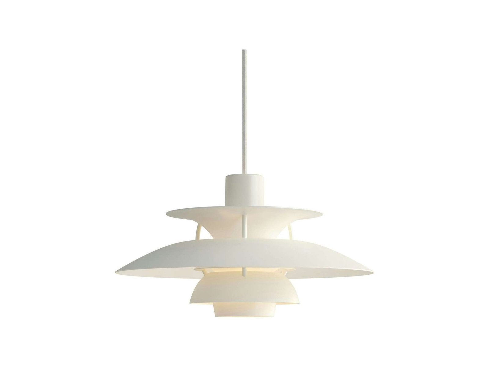 Louis Poulsen PH 5 riippuvalaisin valkoinen