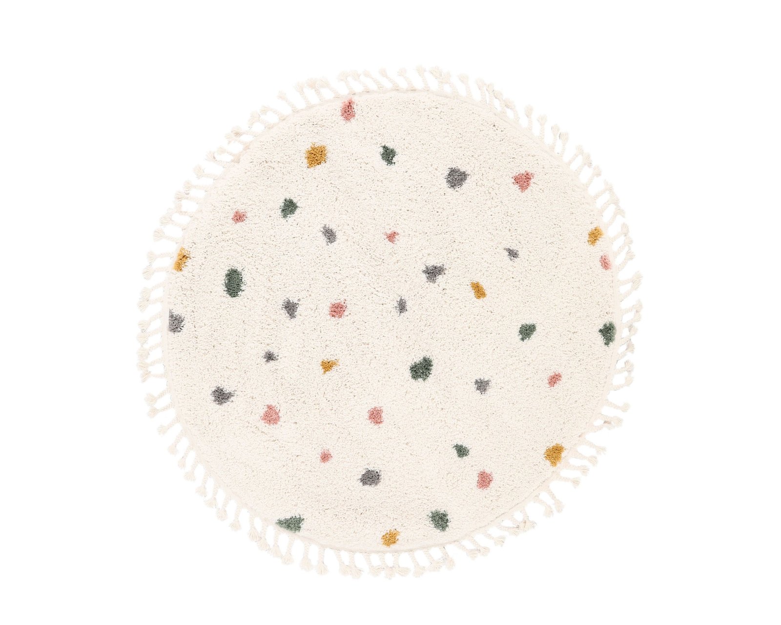Rugvista Essential Confetti matto ø 100 cm valkoinen