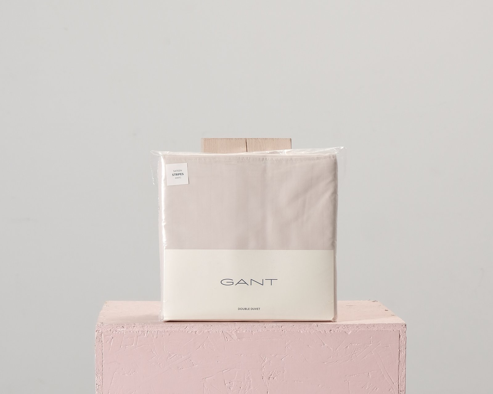 GANT Sateen Stripes pussilakana 220 x 220 cm beige