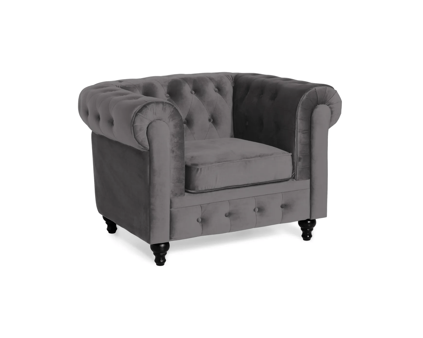 Manor House Chesterfield Lyx nojatuoli harmaa