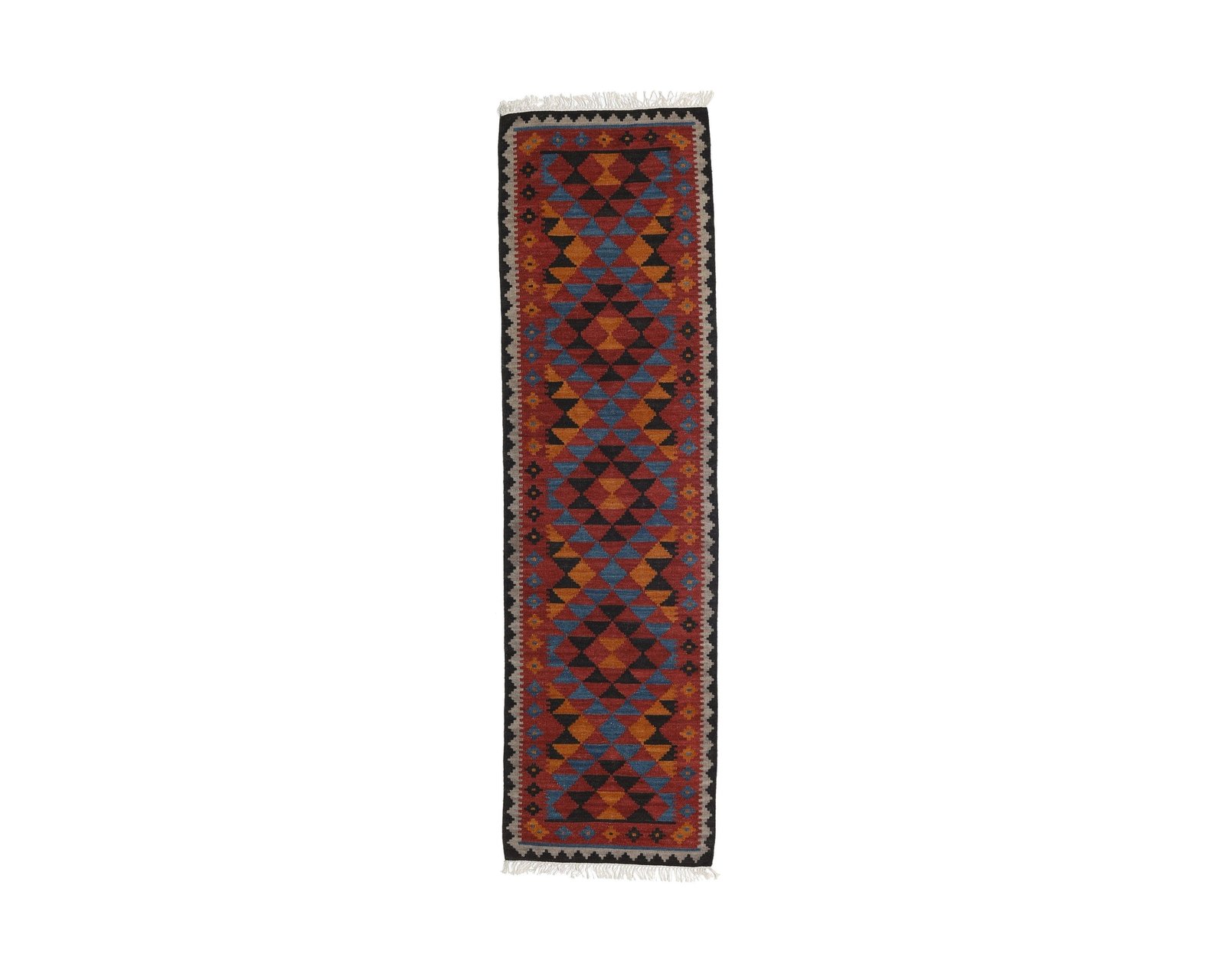 Rugvista Kelim Isparta matto 80 x 300 cm sininen / punainen
