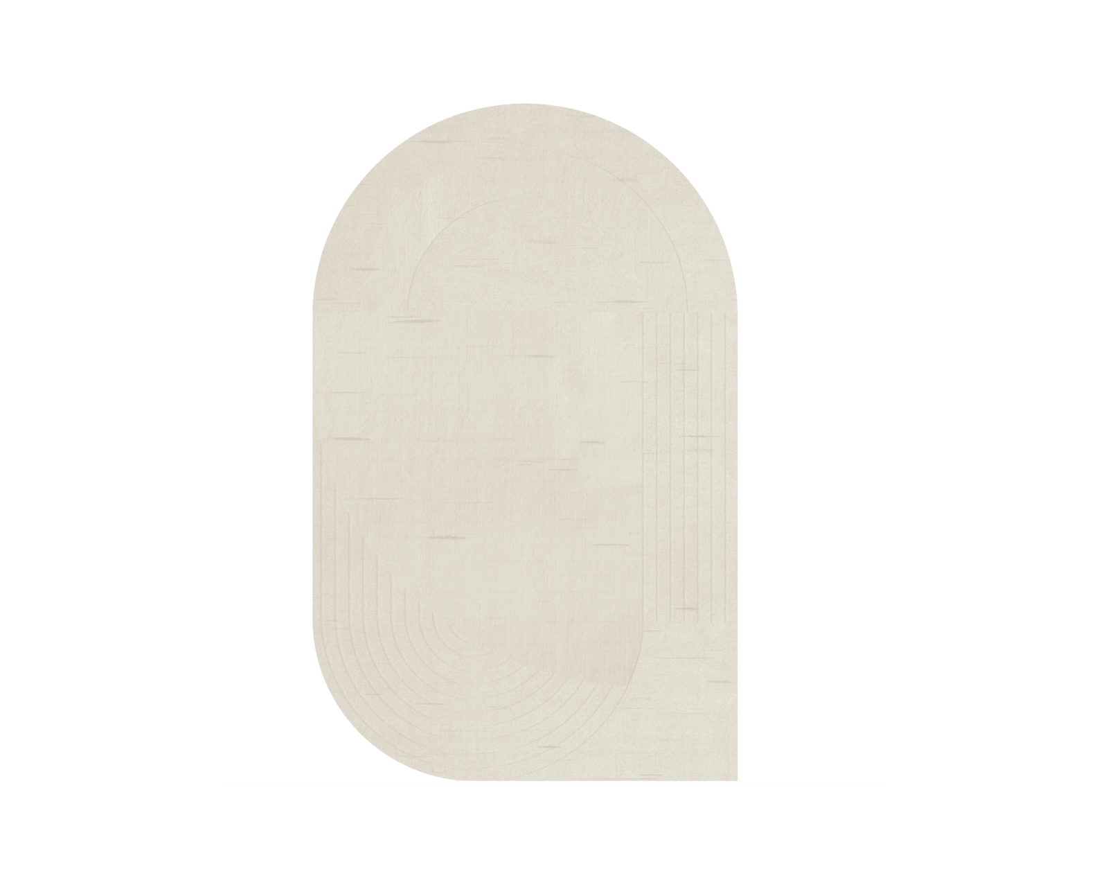 Layered Circular villamatto 220 x 350 cm Bone White