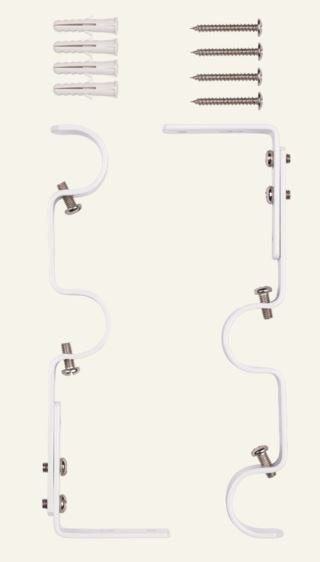 Duo seinäkiinnikkeet valkoinen