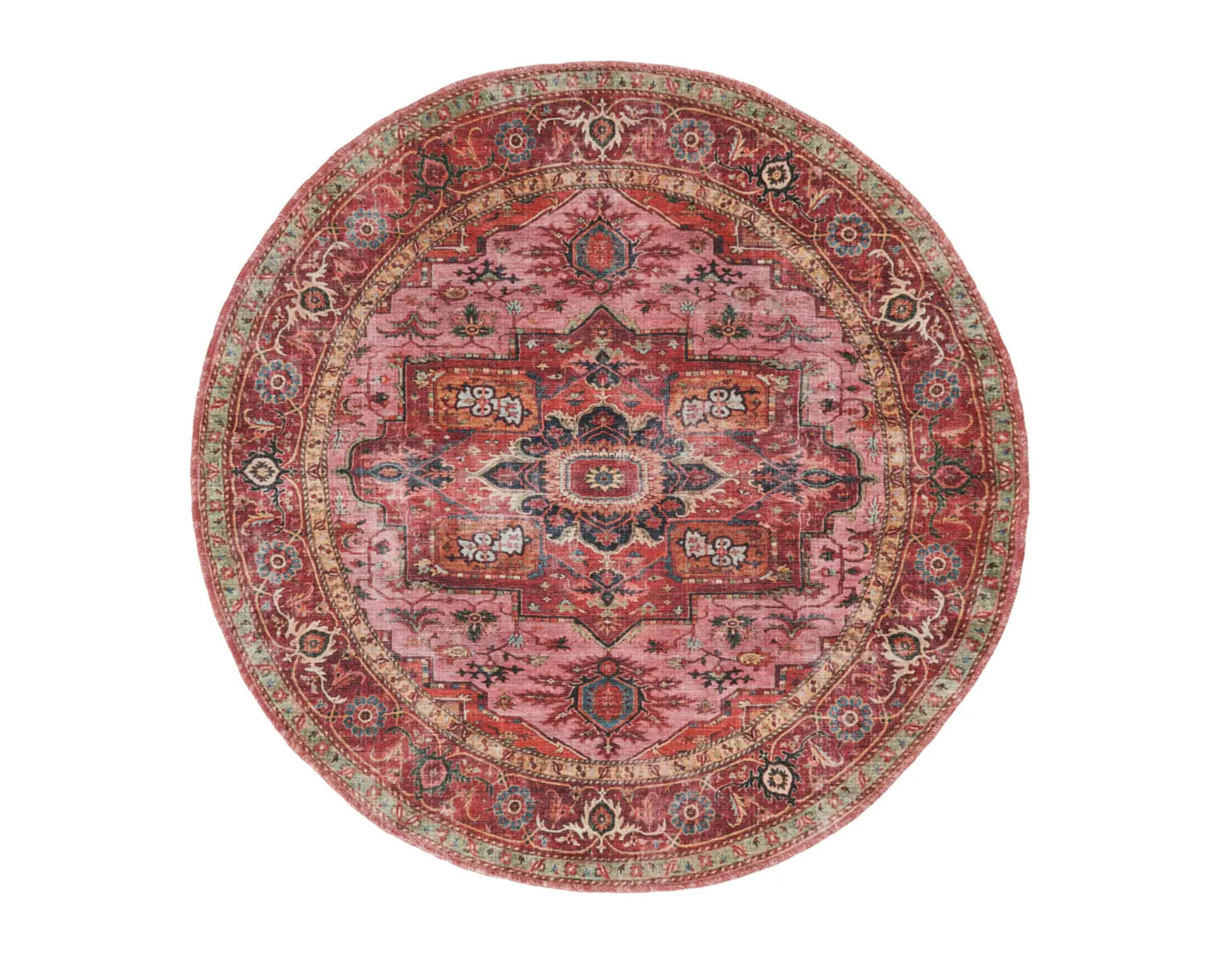 Rugvista Essential Georgia Oriental pyöreä matto ø 160 cm punainen