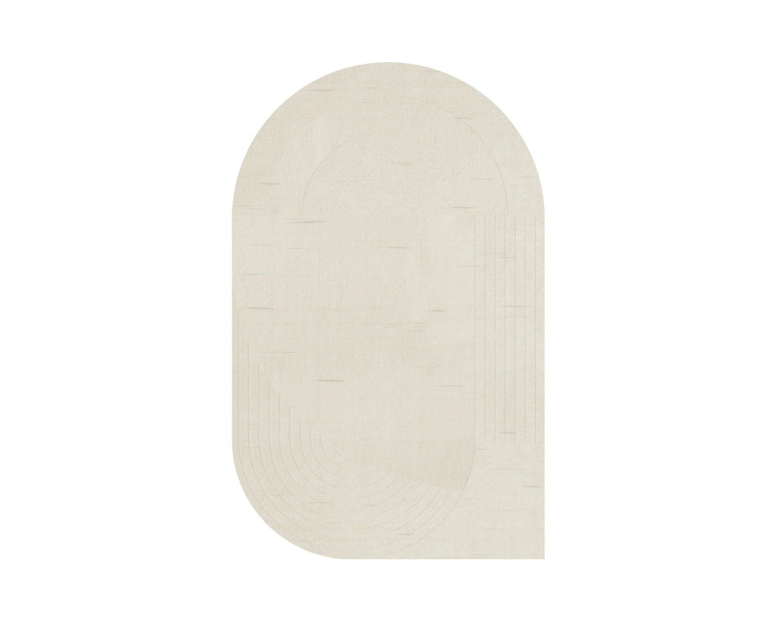 Layered Circular villamatto 180 x 270 cm Bone White