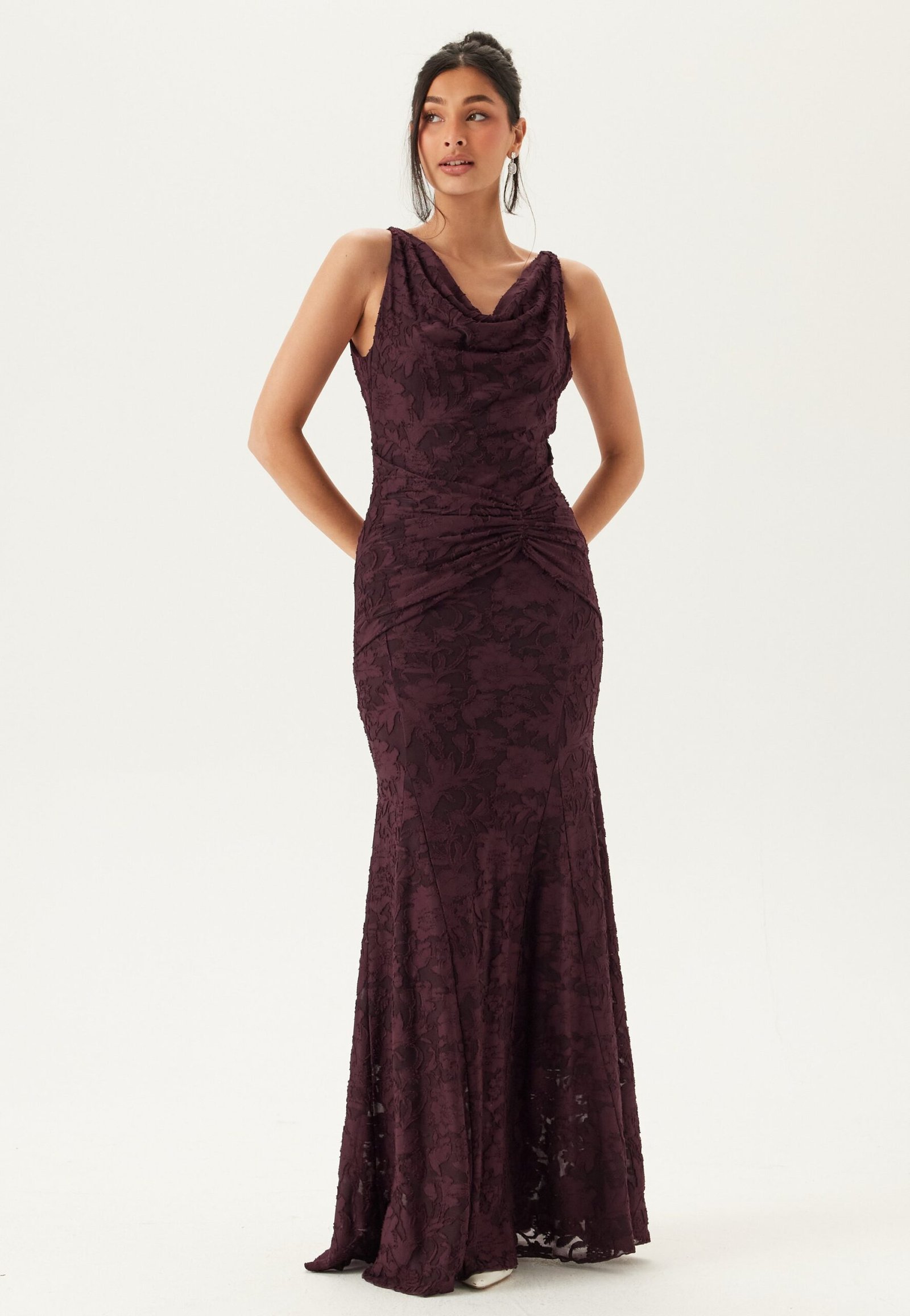 Deep Waterfall Mermaid Gown