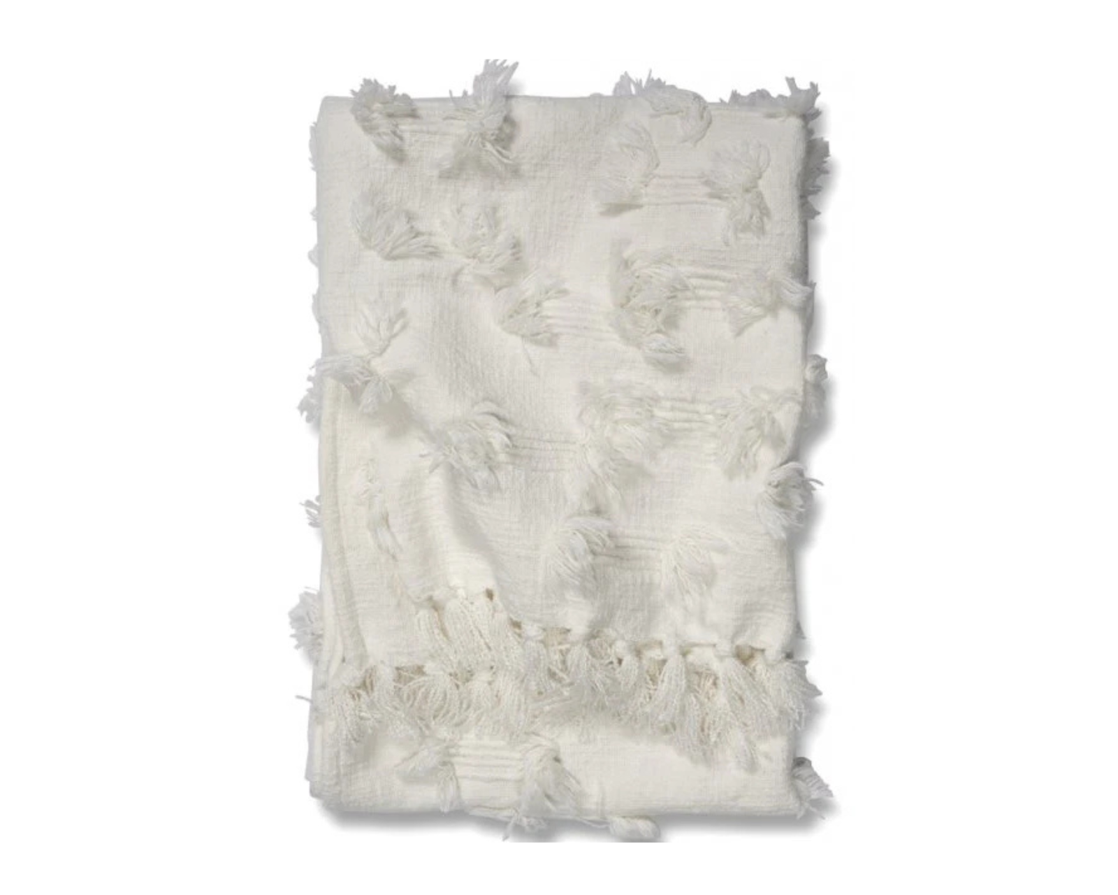 Classic Collection Pläd Rope viltti 130 x 170 cm valkoinen