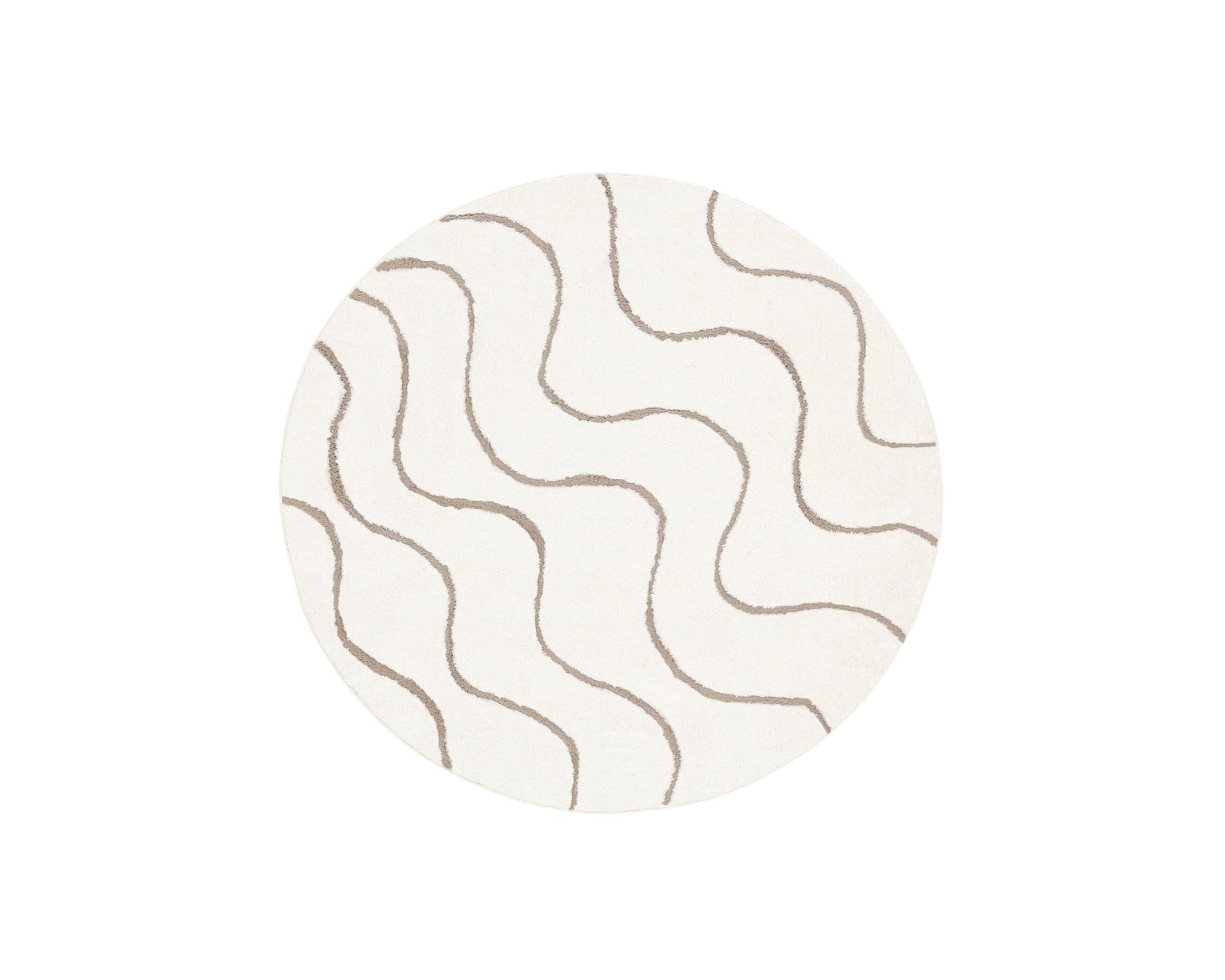 Rugvista Whisper matto ø 200 cm valkoinen / beige