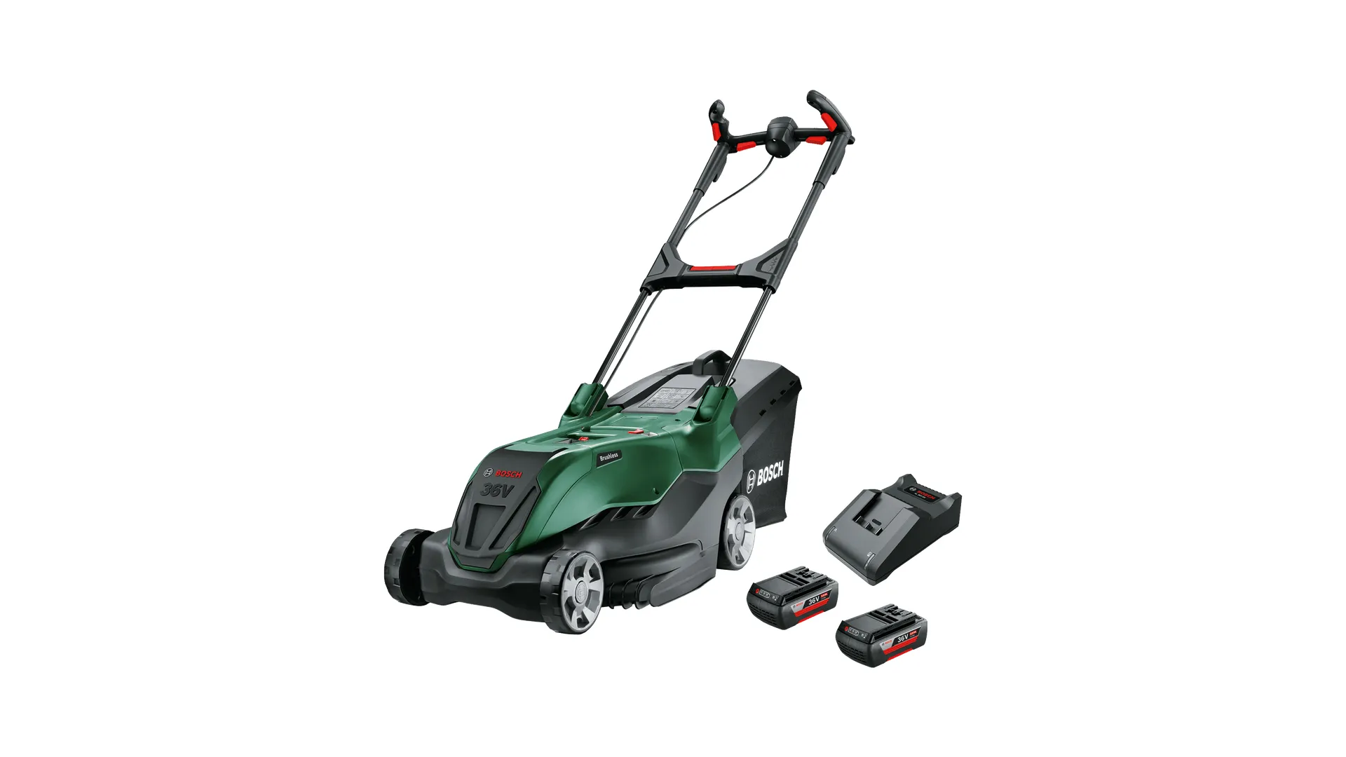 Bosch AdvancedRotak 36V-40-650 -akkuruohonleikkuri 2 x 2,0 Ah:n akku + latauslaite