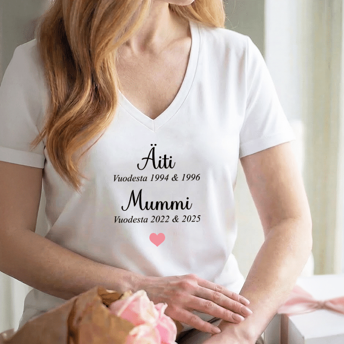 T-paita painatuksella, äiti & mummi XL