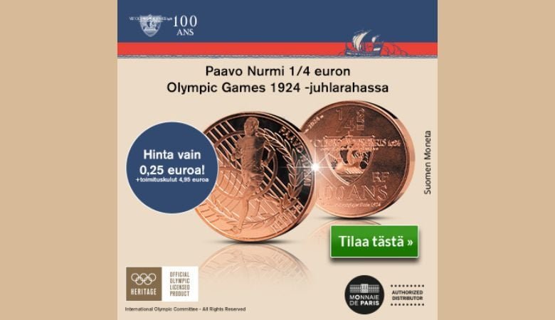 Suomen Moneta - Suomen 1 vuotta Natossa ja Paavo Nurmi -juhlaraha