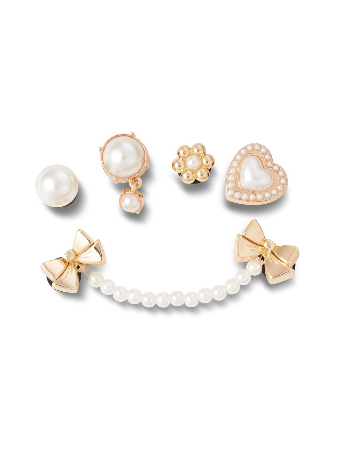 Pearly gold -kenkäkoristeet 5-pack