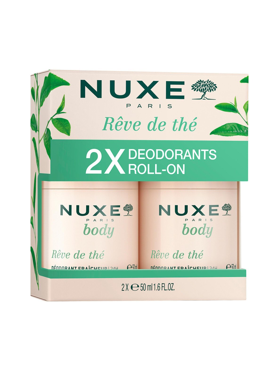 Rêve de thé set duo fresh-feel deodorant -deodoranttipakkaus, 2x50 ml