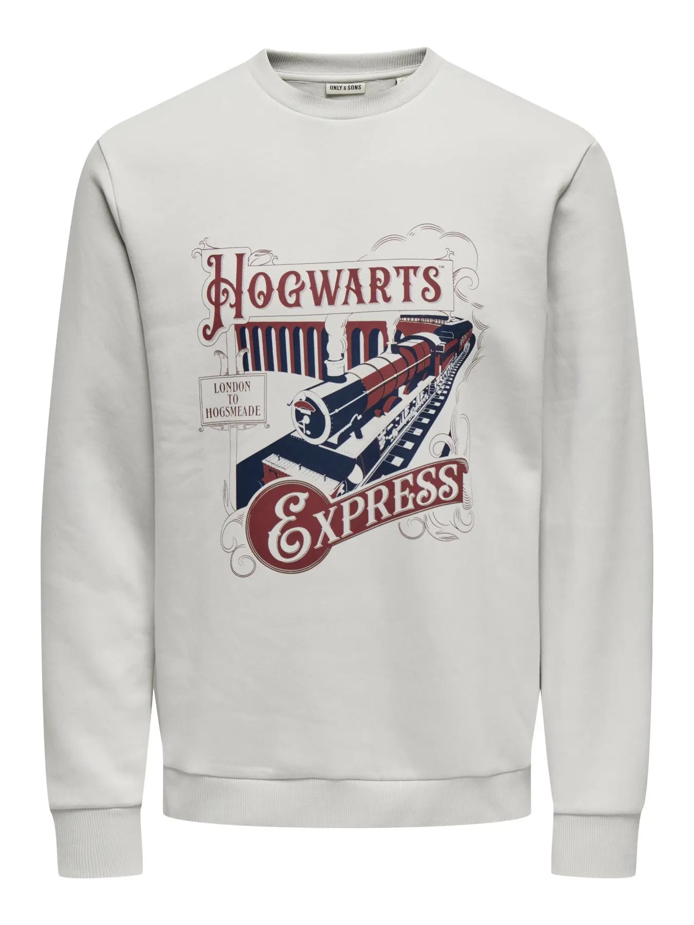 Only and Sons miesten collegepaita ONSXMAS REG CREW HP, Lunar Rock