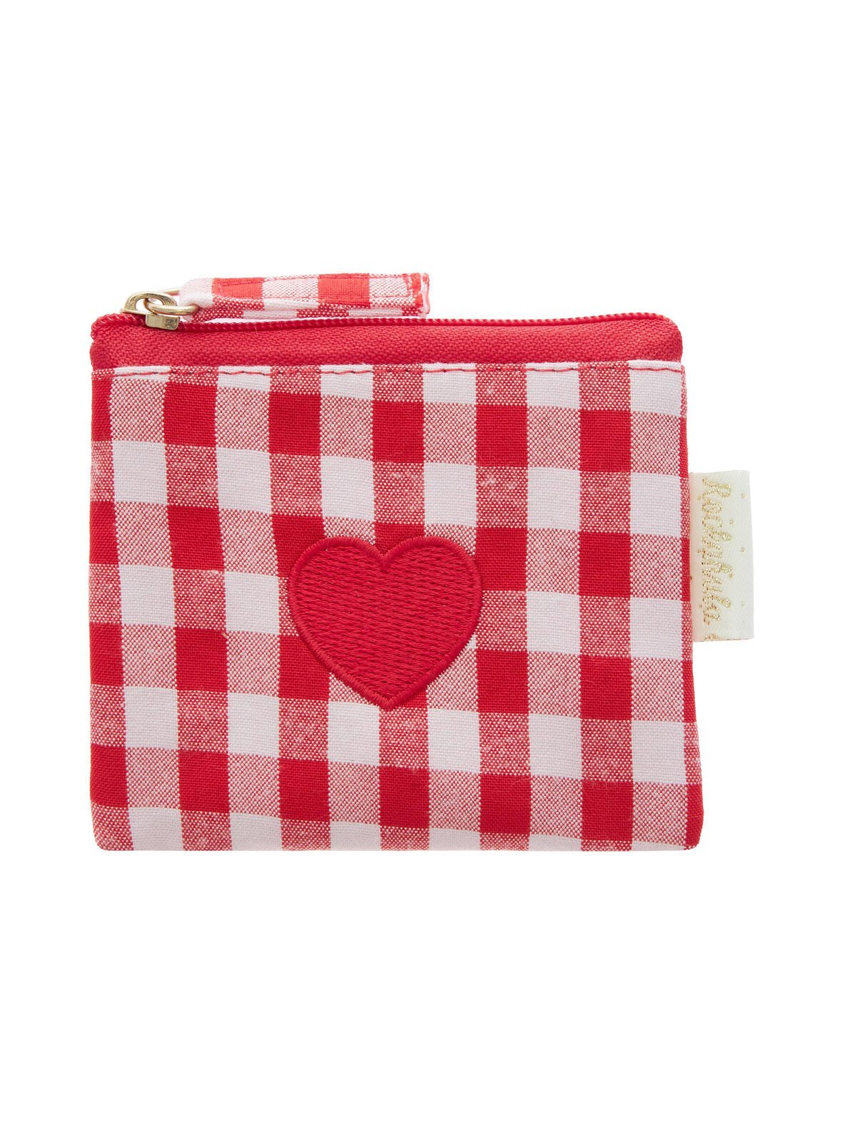 Gingham love heart mini -kukkaro