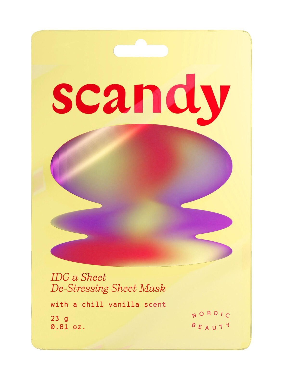 De-stressing sheet mask -kangasnaamio