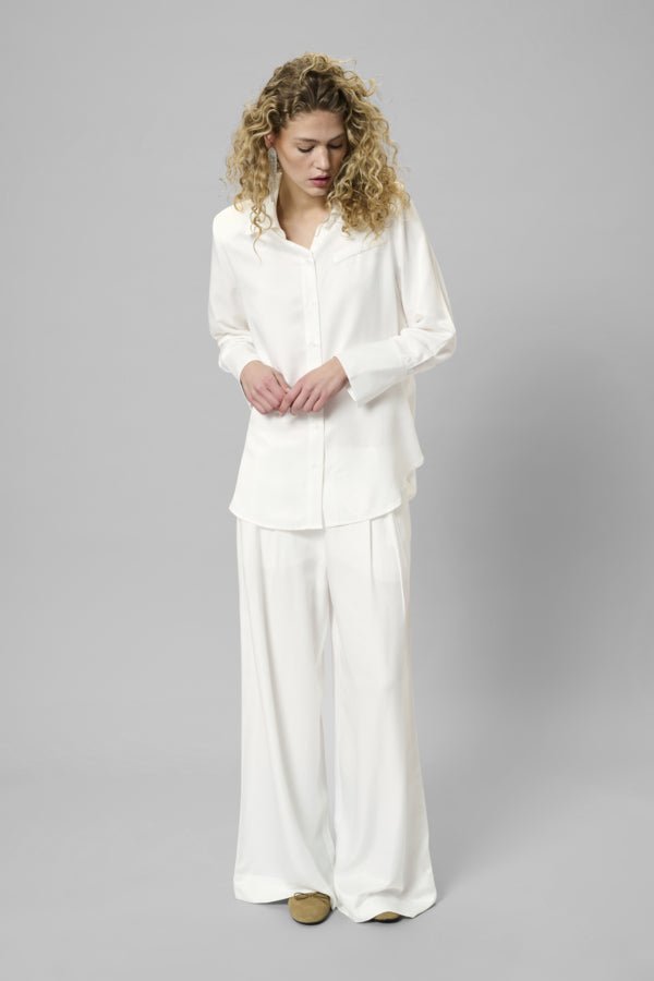 My Essential Wardrobe naisten paitapusero ESTELLE SHIRT, valkoinen