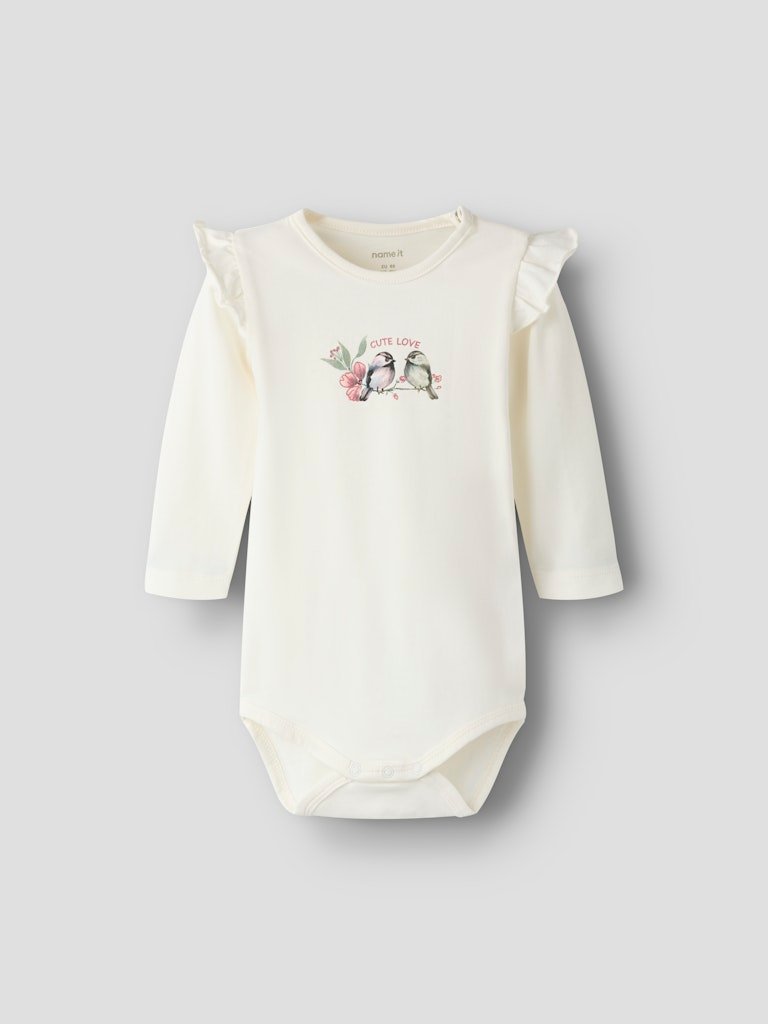 Name It body NBFBIRDY LS BODY, luonnonvalkoinen
