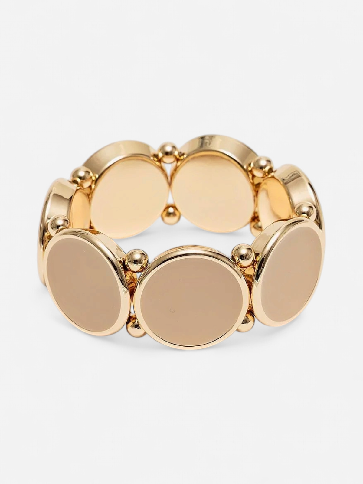 Bow 19 naisten rannekoru Ava Elastic Bracelet, vaalea beige