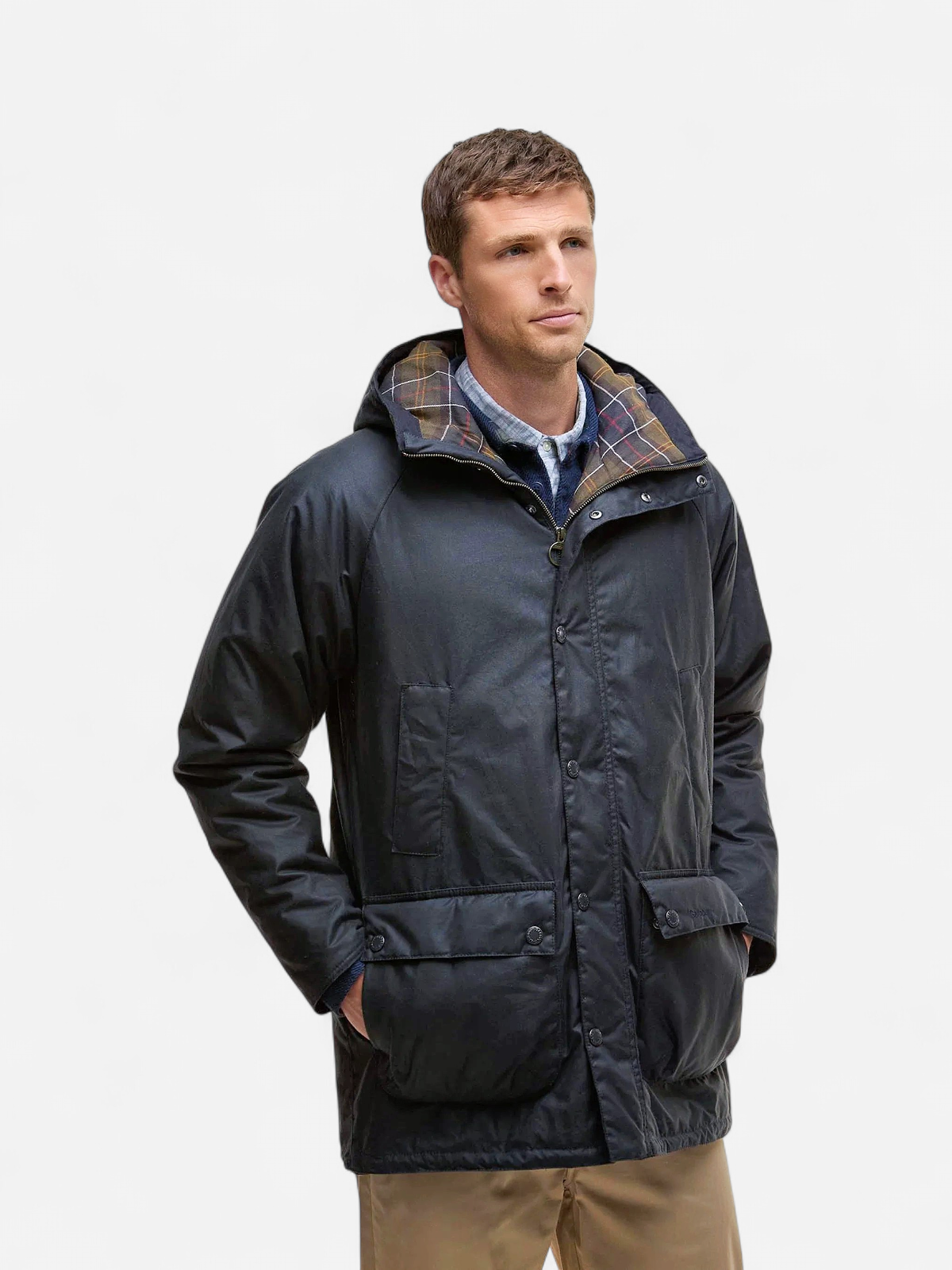Barbour miesten vahapintainen parkatakki, Barbour Bedale Wax Parka Tummansininen