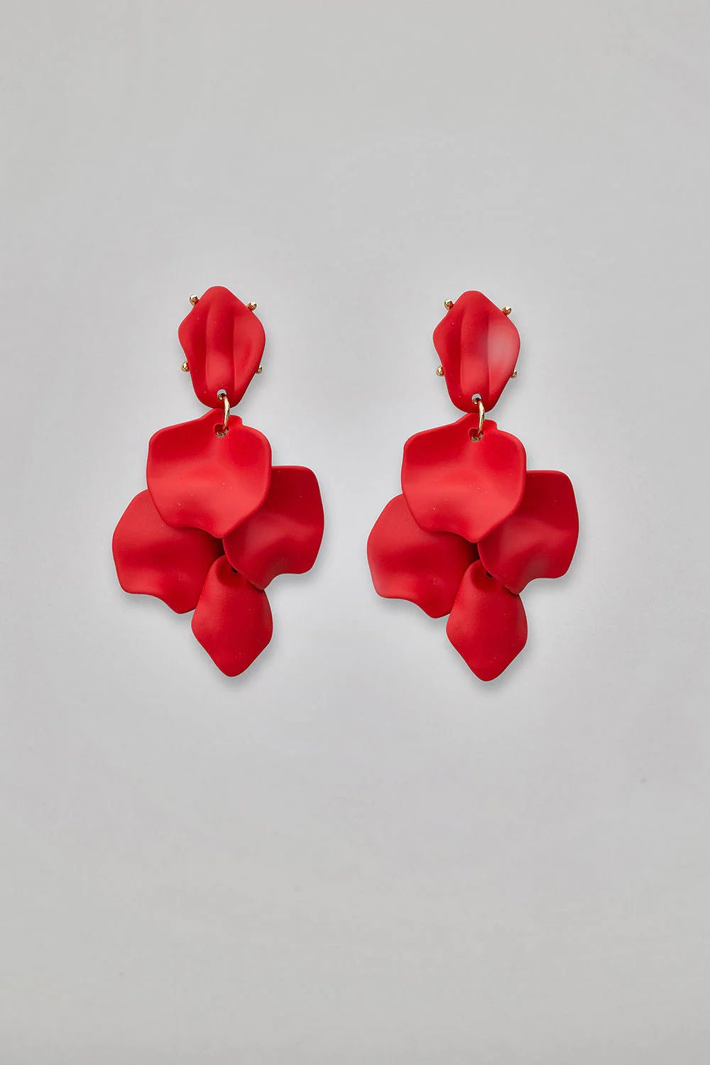 Bow 19 korvakorut, LEAF EARRING Punainen